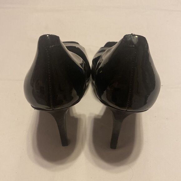 Jessica Simpson Black Platform Peep Toe Heels Size 8.5 VGUC - Picture 5 of 7